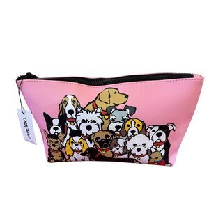Adorable Large Marc Tetro Pink My Dogs Makeup Bag.